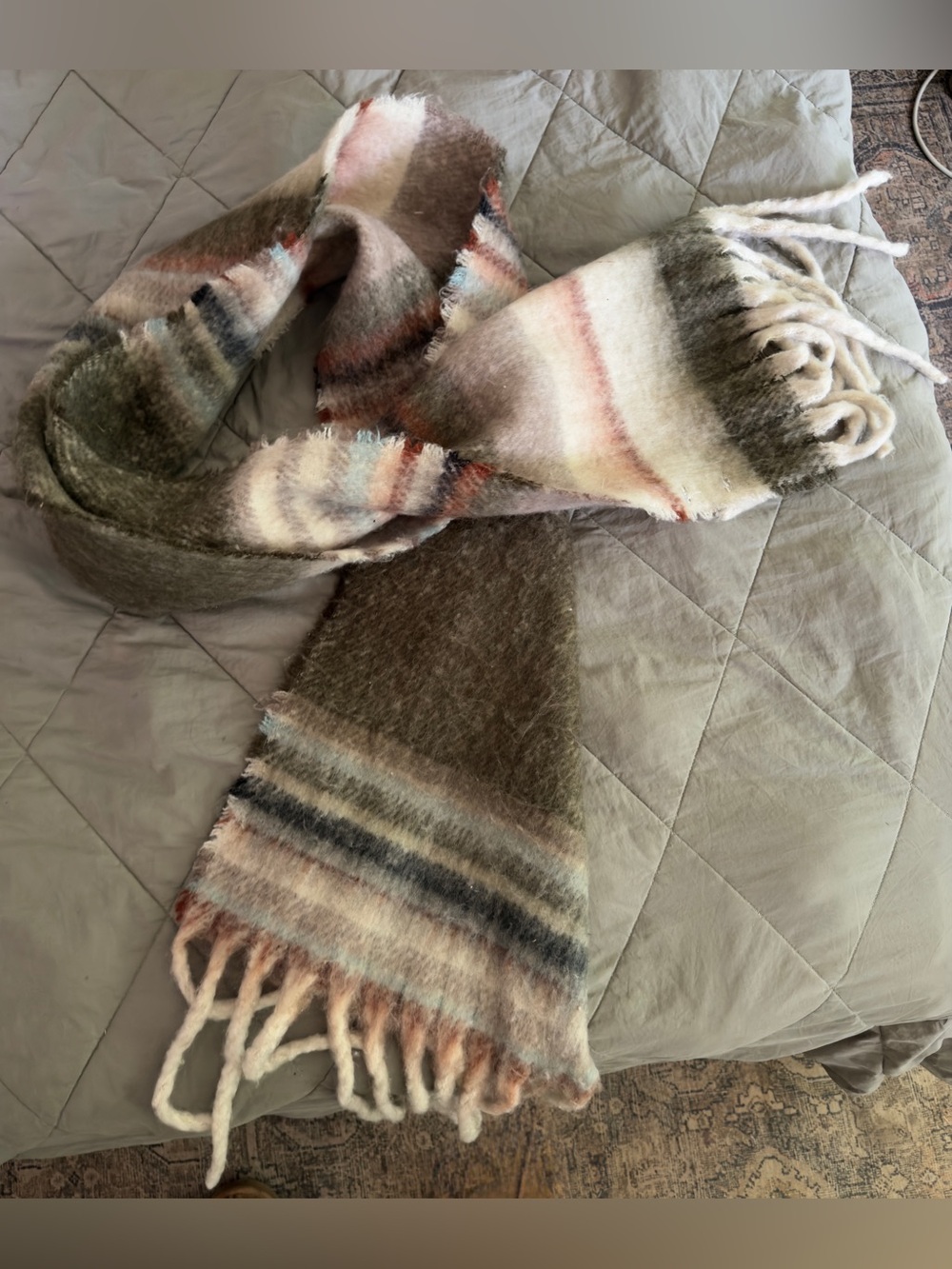 Free People Striped Fringe Scarf - Picture 2 of 3